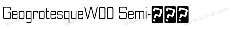 GeogrotesqueW00 Semi字体转换